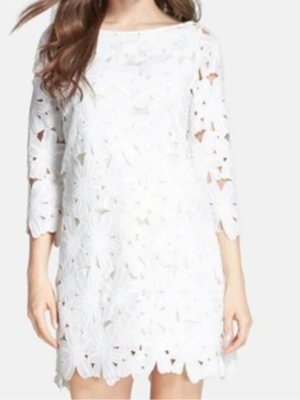Felicity & Coco White Floral Lace Dress